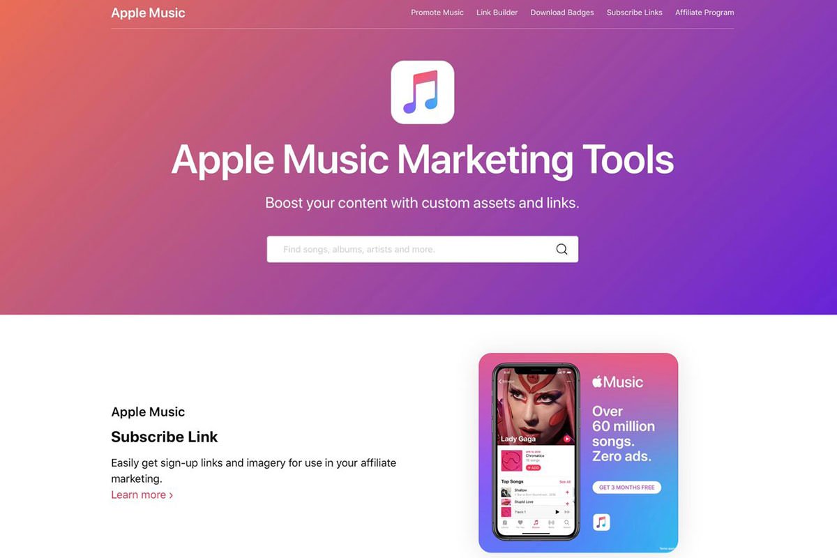 اپل ابزارهای بازاریابی اپل‌ موزیک را به‌روز کرد