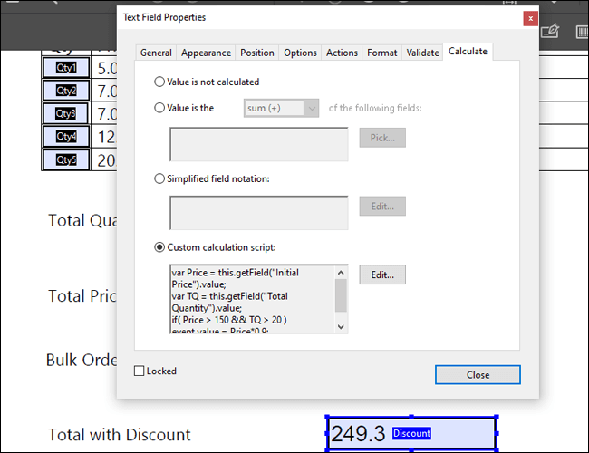 ایجاد فرمولهای شرطی در Adobe Acrobat
